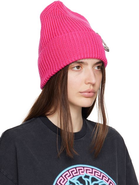 pink versace hat|Versace beanies for women.